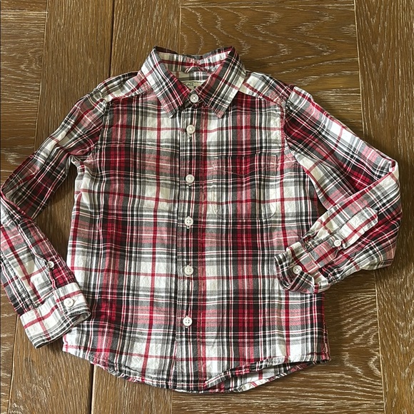 The Children’s Place Plaid Button Down 5/6 - Picture 1 of 1